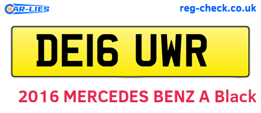 DE16UWR are the vehicle registration plates.