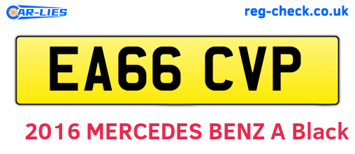 EA66CVP are the vehicle registration plates.