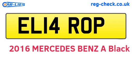 EL14ROP are the vehicle registration plates.