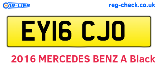EY16CJO are the vehicle registration plates.