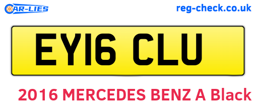 EY16CLU are the vehicle registration plates.