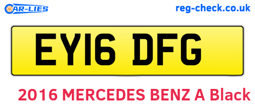 EY16DFG are the vehicle registration plates.