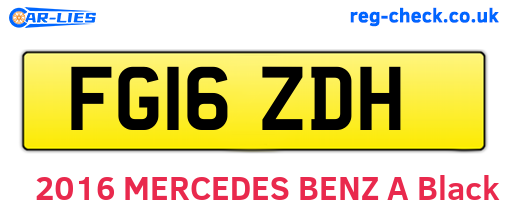 FG16ZDH are the vehicle registration plates.