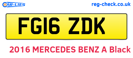FG16ZDK are the vehicle registration plates.