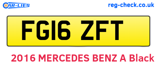 FG16ZFT are the vehicle registration plates.