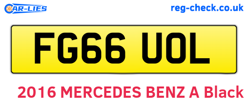 FG66UOL are the vehicle registration plates.
