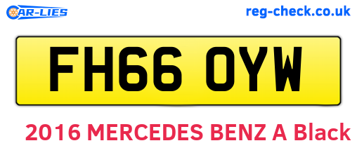 FH66OYW are the vehicle registration plates.