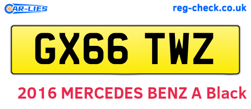 GX66TWZ are the vehicle registration plates.