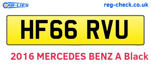 HF66RVU are the vehicle registration plates.