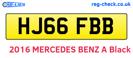 HJ66FBB are the vehicle registration plates.