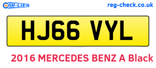 HJ66VYL are the vehicle registration plates.