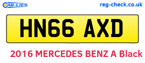 HN66AXD are the vehicle registration plates.