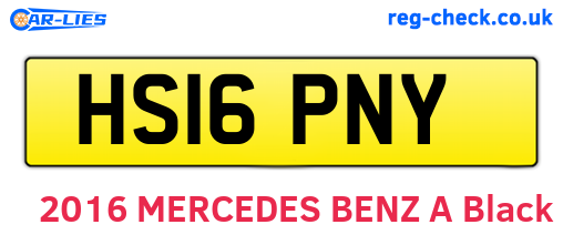 HS16PNY are the vehicle registration plates.