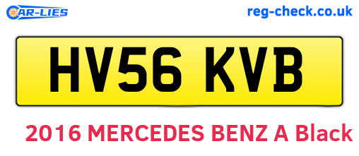 HV56KVB are the vehicle registration plates.