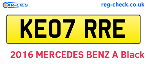 KE07RRE are the vehicle registration plates.