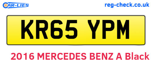 KR65YPM are the vehicle registration plates.
