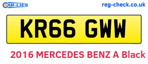 KR66GWW are the vehicle registration plates.