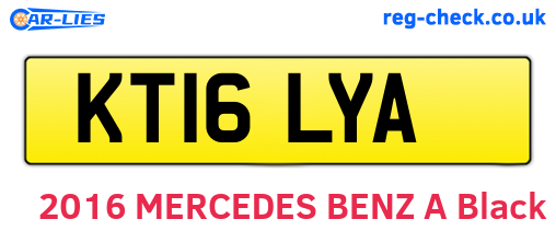 KT16LYA are the vehicle registration plates.