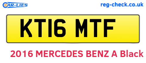 KT16MTF are the vehicle registration plates.