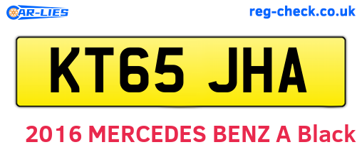 KT65JHA are the vehicle registration plates.