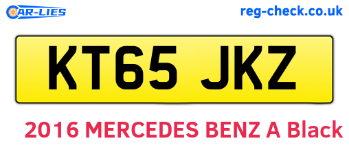 KT65JKZ are the vehicle registration plates.