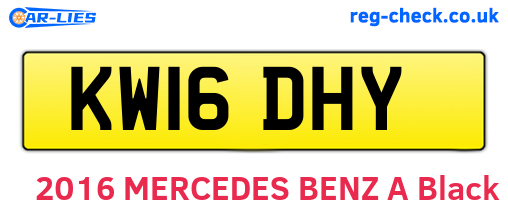 KW16DHY are the vehicle registration plates.