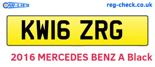 KW16ZRG are the vehicle registration plates.