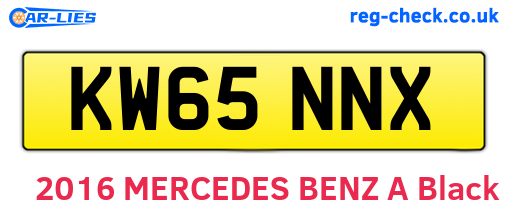 KW65NNX are the vehicle registration plates.