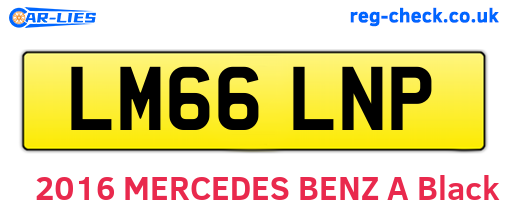 LM66LNP are the vehicle registration plates.