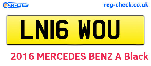 LN16WOU are the vehicle registration plates.