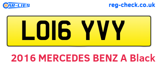 LO16YVY are the vehicle registration plates.