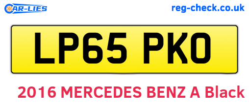 LP65PKO are the vehicle registration plates.