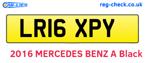 LR16XPY are the vehicle registration plates.