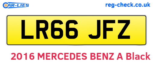 LR66JFZ are the vehicle registration plates.