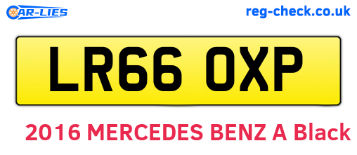 LR66OXP are the vehicle registration plates.