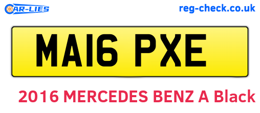 MA16PXE are the vehicle registration plates.