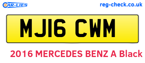 MJ16CWM are the vehicle registration plates.