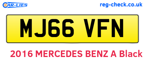 MJ66VFN are the vehicle registration plates.