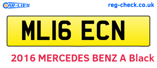 ML16ECN are the vehicle registration plates.