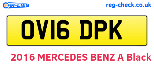 OV16DPK are the vehicle registration plates.