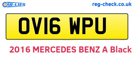 OV16WPU are the vehicle registration plates.