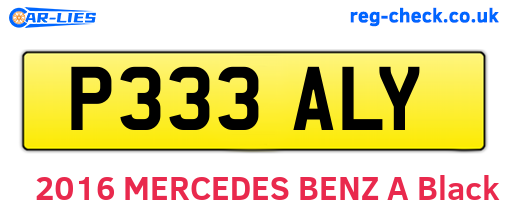 P333ALY are the vehicle registration plates.