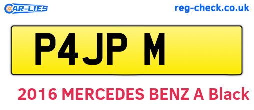 P4JPM are the vehicle registration plates.