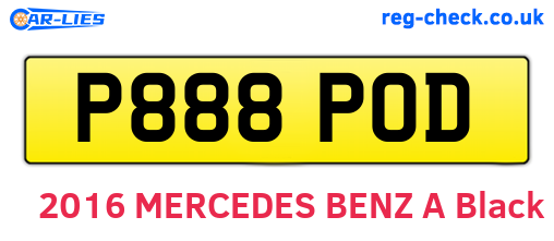 P888POD are the vehicle registration plates.