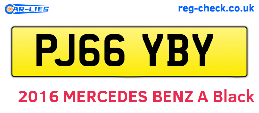 PJ66YBY are the vehicle registration plates.