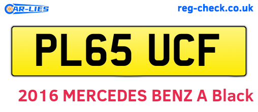 PL65UCF are the vehicle registration plates.