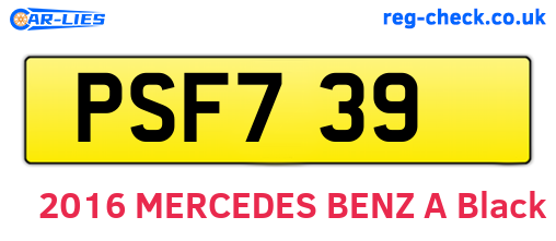 PSF739 are the vehicle registration plates.