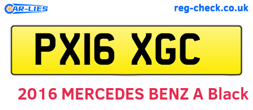 PX16XGC are the vehicle registration plates.
