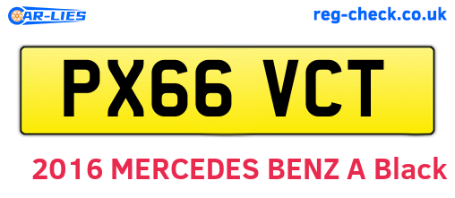 PX66VCT are the vehicle registration plates.