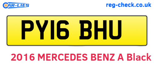 PY16BHU are the vehicle registration plates.